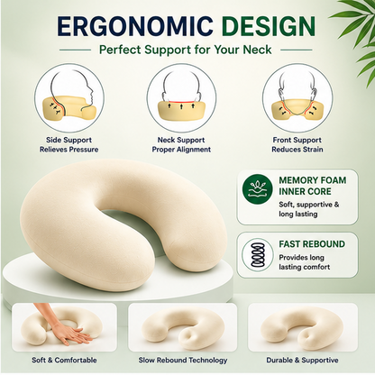 Kryvora TravelHug | Soft Plush Neck Pillow for Comfortable Travel